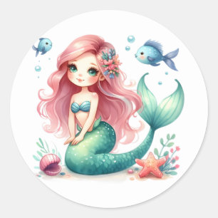 Cute Colourful Mermaid Stickers
