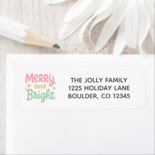 Cute Colourful Modern Christmas Return Address