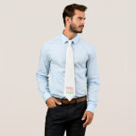Cute Colourful Modern Christmas Tie<br><div class="desc">Modern Christmas neck tie featuring a cute and fun design with "Merry and Bright" in cheerful pastel pink and green casual lettering.</div>