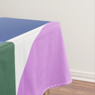 Cute Colourful Modern Geometric Shapes Pattern Blu Tablecloth