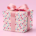Cute Colourful Modern Love Heart Pattern Wrapping Paper<br><div class="desc">Cute Colourful Modern Love Heart Pattern Wrapping Paper Gift Wrap features cute modern love hearts in red,  yellow and green on a pink background. Created by Evco Studio www.zazzle.com/store/evcostudio</div>