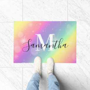 Cute Colourful Monogram Doormat