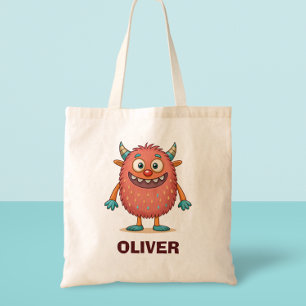 Cute Colourful Monster Tote Bag