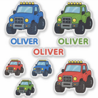 Cute Colourful Monster Truck Kids Name