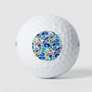 Cute colourful monsters face patterns Case-Mate iP Golf Balls