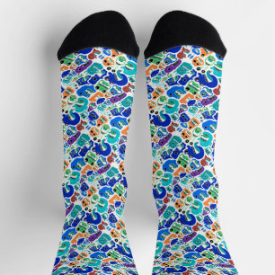 Cute colourful monsters face patterns Case-Mate iP Socks