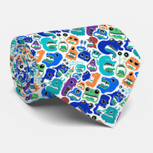 Cute colourful monsters face patterns Case-Mate iP Tie