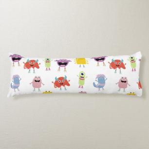 Cute Colourful Monsters Funny Kids Pattern Body Cushion