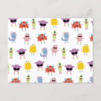 Cute Colourful Monsters Funny Kids Pattern