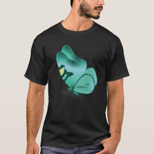 Cute Colourful Multicolor Butterfly Drawing T-Shirt