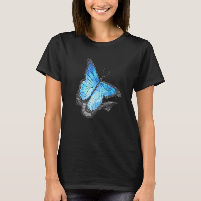 Cute Colourful Multicolor Butterfly   T-Shirt (Front)