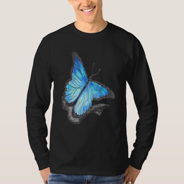 Cute Colourful Multicolor Butterfly T-Shirt (Front)