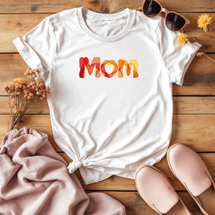Cute Colourful Mum Word Heartfelt Mother's Day T-Shirt