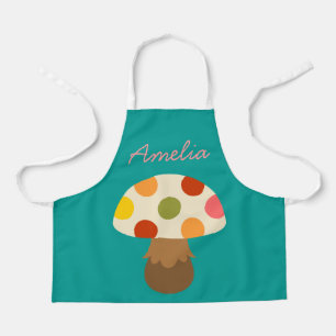 Cute colourful mushrooms apron