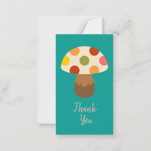 Cute colourful mushrooms note card