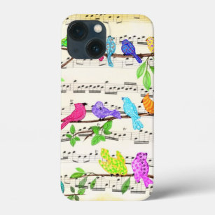 Cute Colourful Musical Birds Symphony - Happy Song iPhone 13 Mini Case