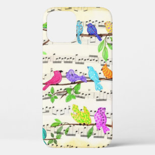 Cute Colourful Musical Birds Symphony - Happy Song iPhone 12 Pro Case