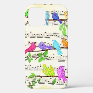 Cute Colourful Musical Birds Symphony - Happy Song iPhone 12 Case