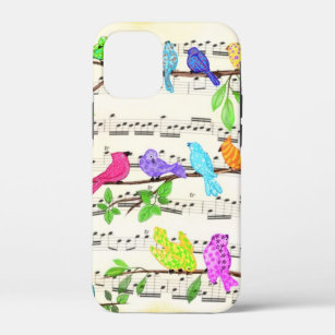 Cute Colourful Musical Birds Symphony - Happy Song iPhone 12 Mini Case