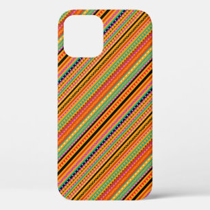 Cute colourful native aztec patterns design iPhone 12 case