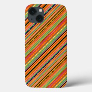 Cute colourful native aztec patterns design iPhone 13 case