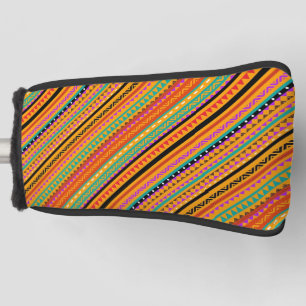 Cute colourful native aztec patterns design golf head cover