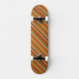 Cute colourful native aztec patterns design skateboard