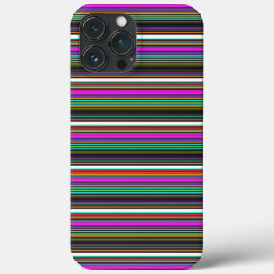 Cute colourful neon stripes iPhone 13 pro max case