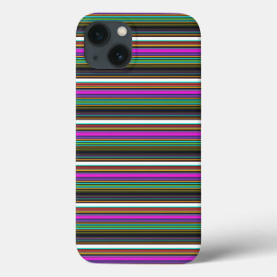 Cute colourful neon stripes iPhone 13 case