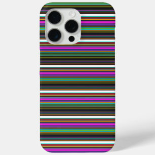 Cute colourful neon stripes iPhone 15 pro max case
