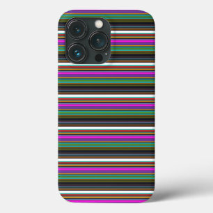 Cute colourful neon stripes iPhone 13 pro case