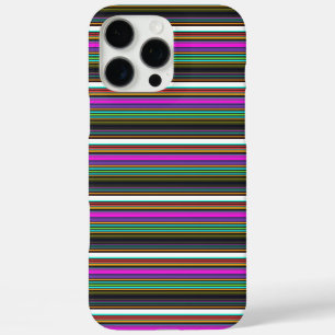 Cute colourful neon stripes iPhone 16 pro max case
