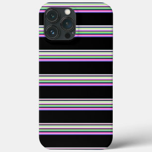 Cute colourful neon stripes iPhone 13 pro max case