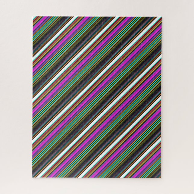 Cute colourful neon stripes jigsaw puzzle (Vertical)