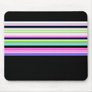 Cute colourful neon stripes mouse pad