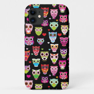 cute colourful owl kids pattern Case-Mate iPhone case