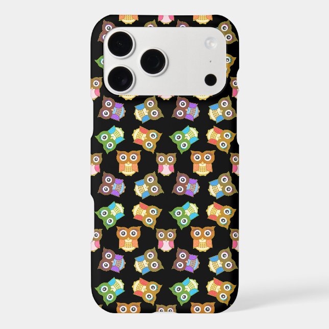Cute Colourful Owl Pattern Choose Case Colour (Back)