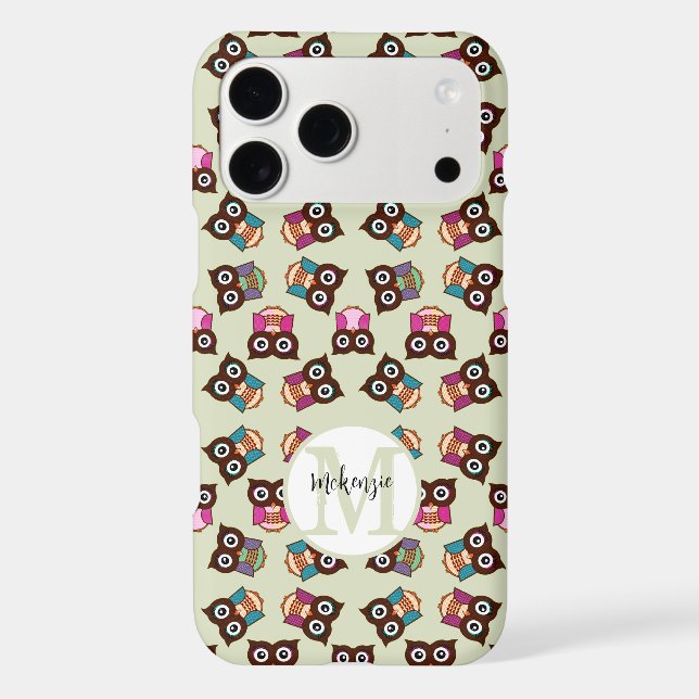 Cute Colourful Owl Pattern Choose Colour (Back)