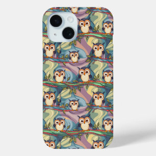 Cute Colourful Owl Pattern Phone Case