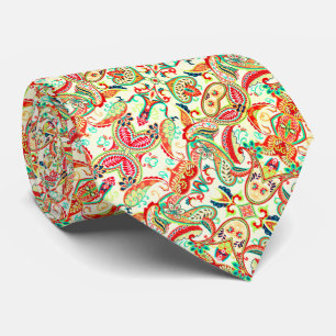 Cute colourful paisley pattern tie