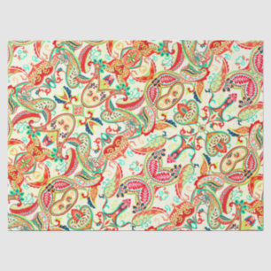 Cute colourful paisley pattern tissue paper