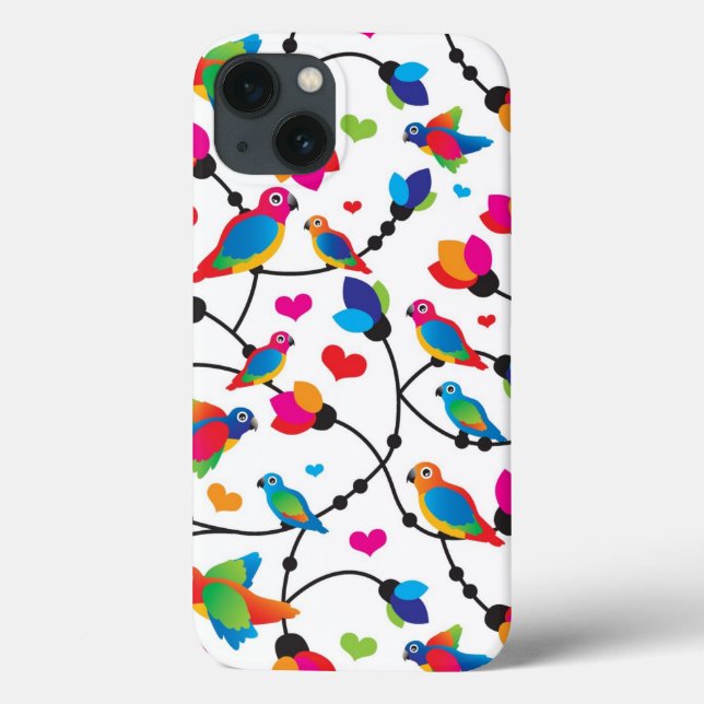 cute colourful parrot bird Case-Mate iPhone case (Back)