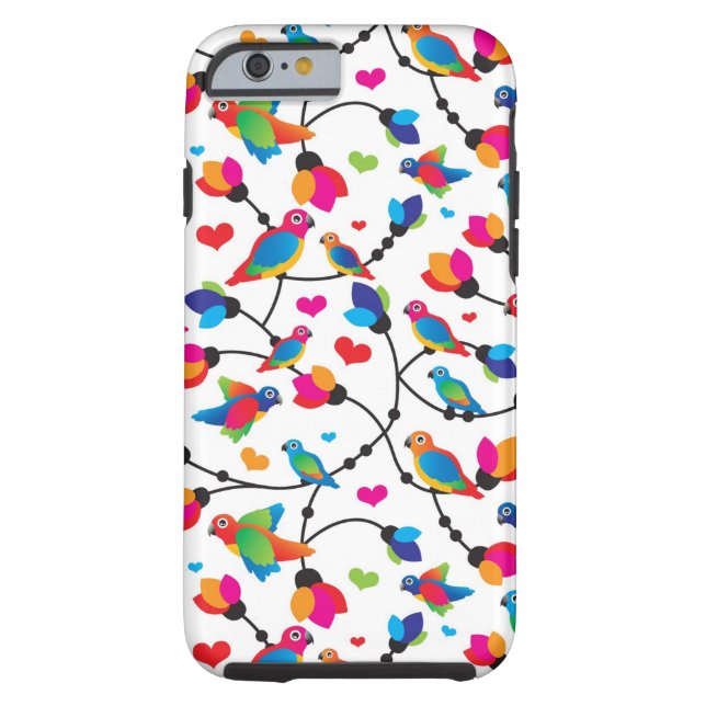 cute colourful parrot bird Case-Mate iPhone case (Back)