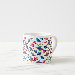 cute colourful parrot bird espresso cup