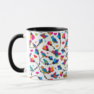 cute colourful parrot bird mug