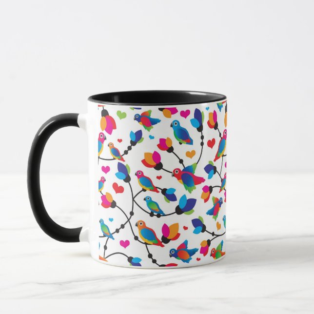cute colourful parrot bird mug (Left)
