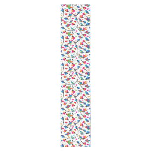 cute colourful parrot bird short table runner