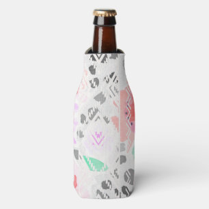 Cute colourful pastel floral aztec bottle cooler