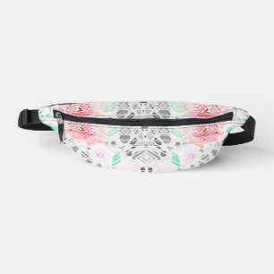 Cute colourful pastel floral aztec bum bags