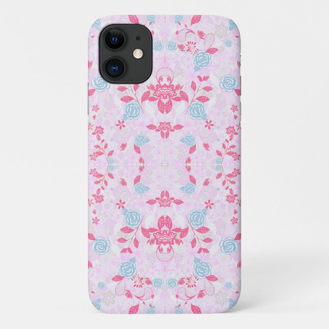 Cute colourful pastel floral pattern Case-Mate iPhone case (Back)